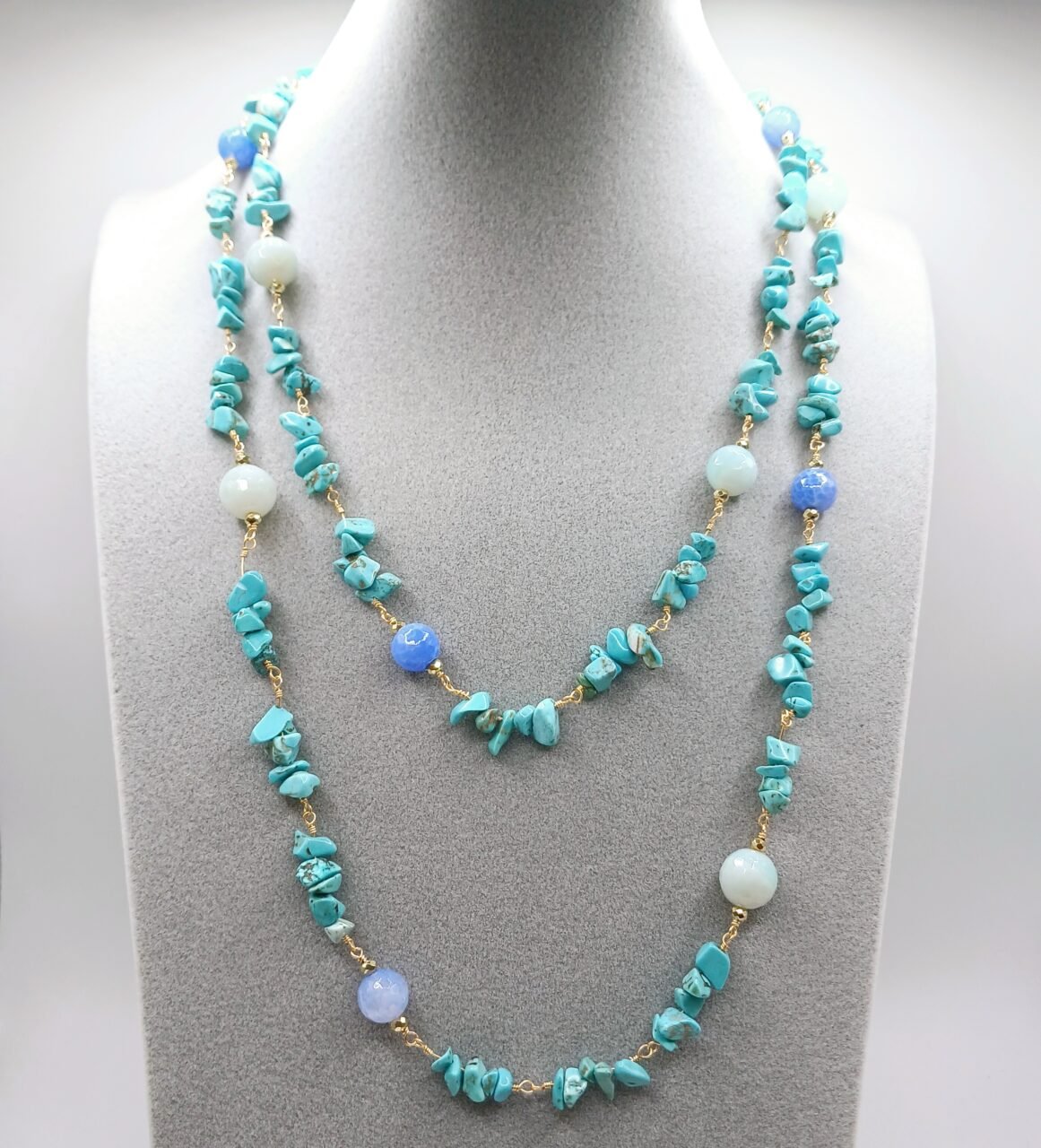 Collana con le pietre naturali -modello Isola Paros