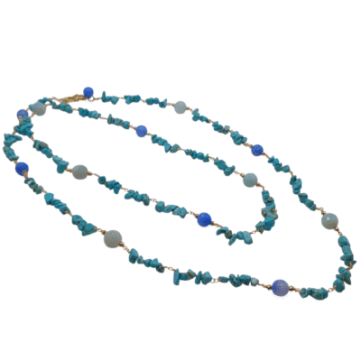 Collana con le pietre naturali -modello Isola Paros - immagine 4