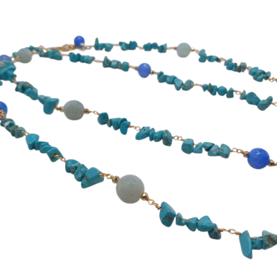 Collana con le pietre naturali -modello Isola Paros - immagine 5