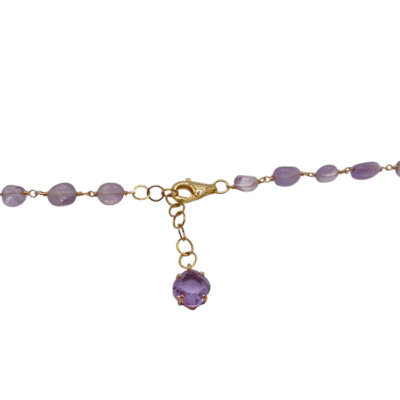 Collana con le pietre e quarzi in Ametista-modello Isola Siro - immagine 5