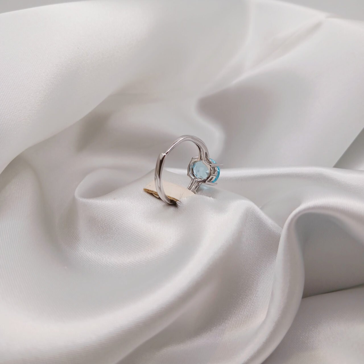 Anello in acquamarina e argento 925-modello Gaia