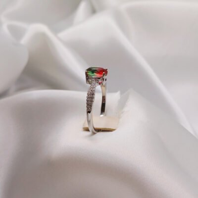 Anello con pietre dure naturali fluorite-modello Mia - immagine 3