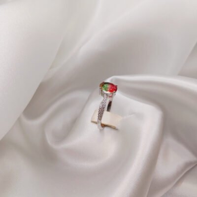 Anello con pietre dure naturali fluorite-modello Mia - immagine 5