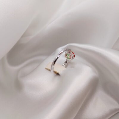 Anello con pietre dure naturali fluorite-modello Mia - immagine 6