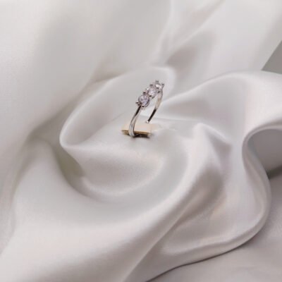 Anello Trilogy in argento bianco cubic zirconia-modello Luna