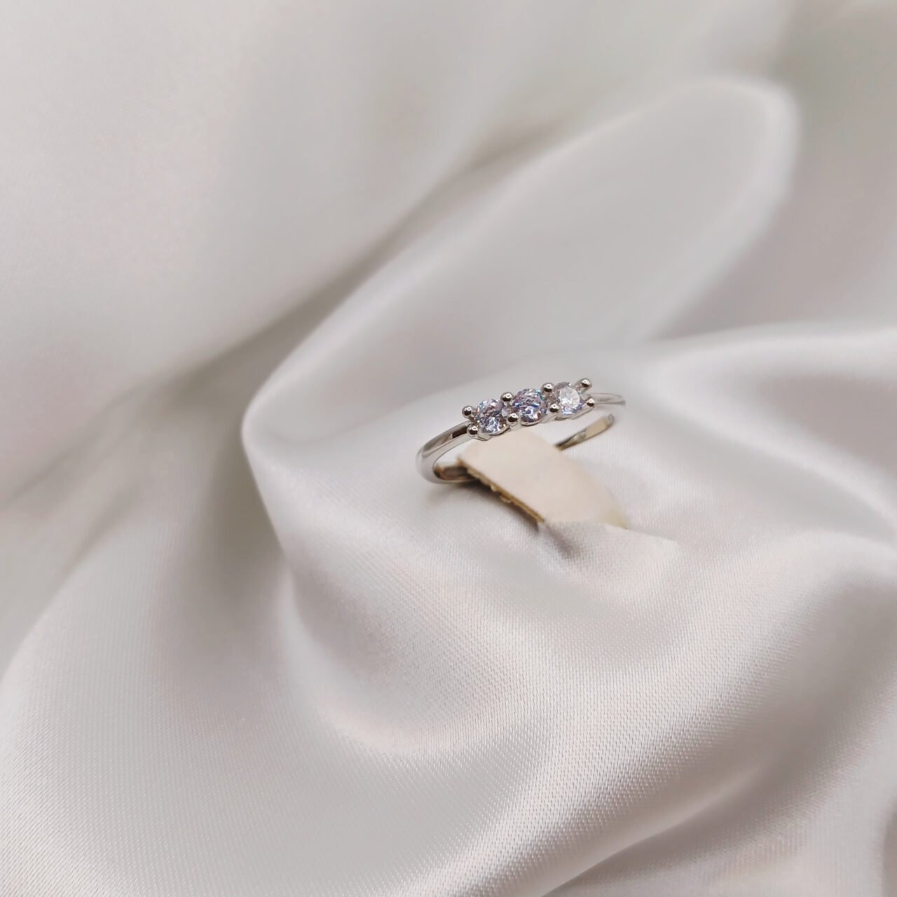 Anello Trilogy in argento bianco cubic zirconia-modello Luna