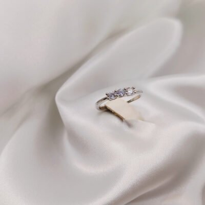 Anello Trilogy in argento bianco cubic zirconia-modello Luna - immagine 2