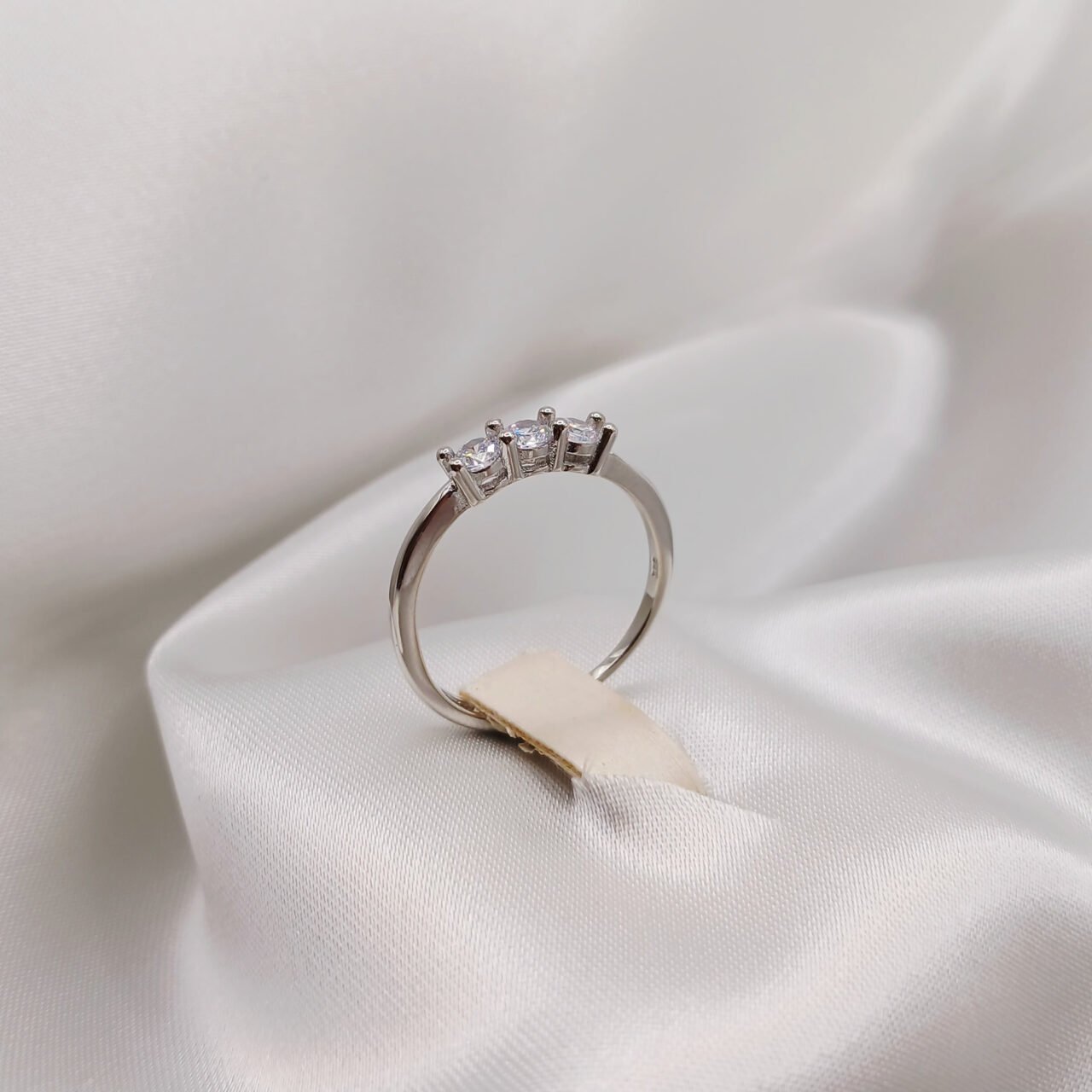 Anello Trilogy in argento bianco cubic zirconia-modello Luna