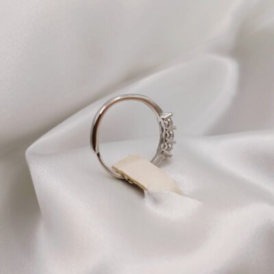 Anello Trilogy in argento bianco cubic zirconia-modello Luna - immagine 4