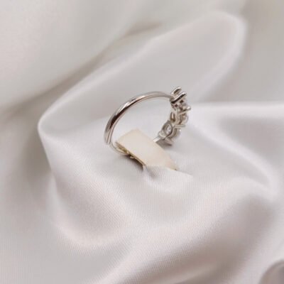 Anello Trilogy in argento bianco cubic zirconia-modello Nina - immagine 4