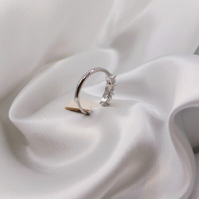 Anello Trilogy in argento bianco cubic zirconia-modello Sarah - immagine 2