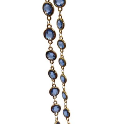 Collana Golden placcato oro giallo Spinello colore Indaco-modello Parigi