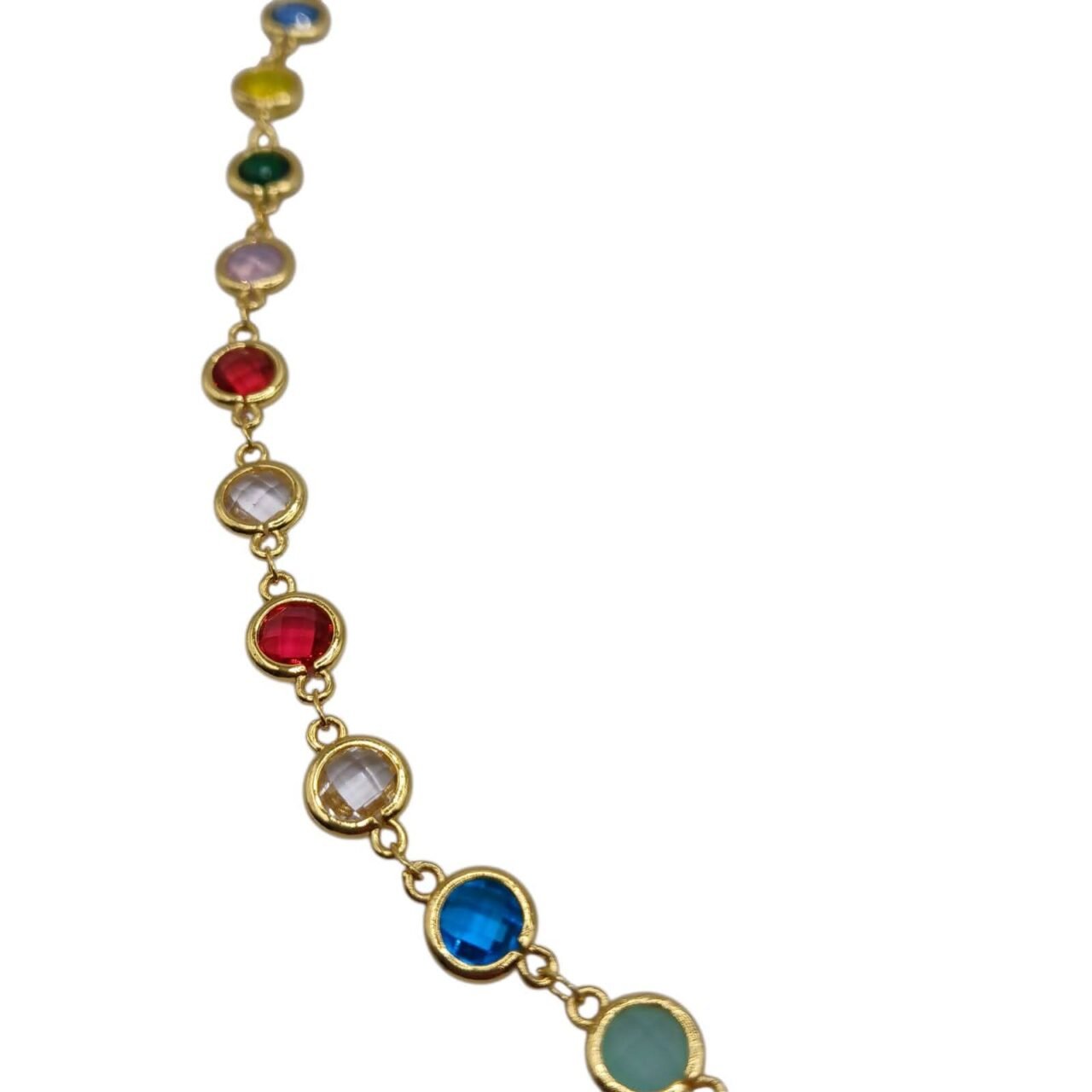 Collana Golden placcato oro giallo Spinello multicolore-modello Roma
