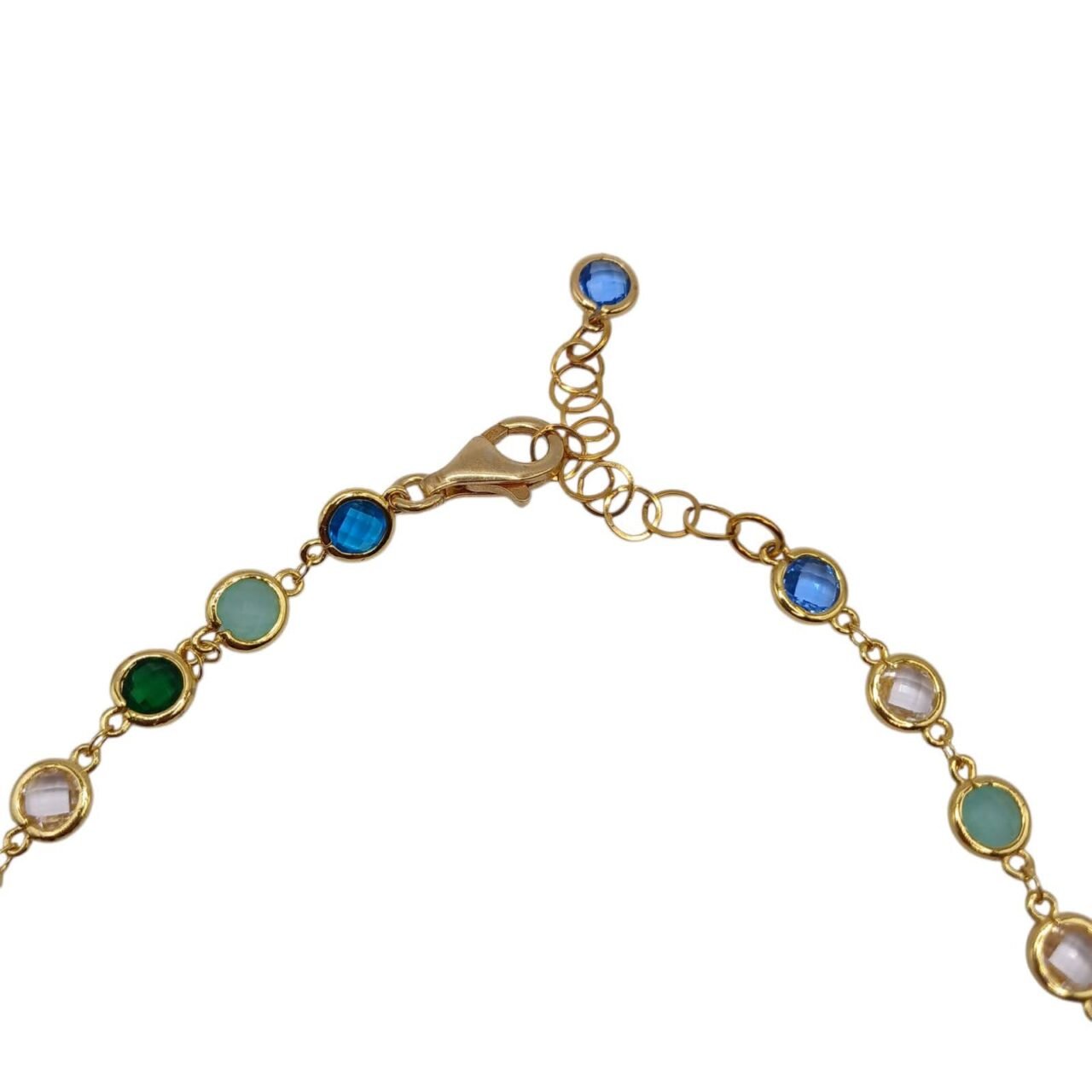 Collana Golden placcato oro giallo Spinello multicolore-modello Roma