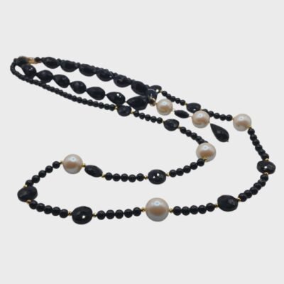 Collana con le pietre naturali e perle di Maiorca-modello Palma di Maiorca