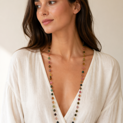 Collana con le tormaline naturali-modello Catalina