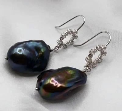 Orecchini Ortensia con autentiche e grandi perle scaramazze