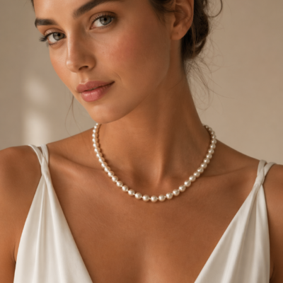 Collana con le perle d'acqua dolce-modello Tiziana