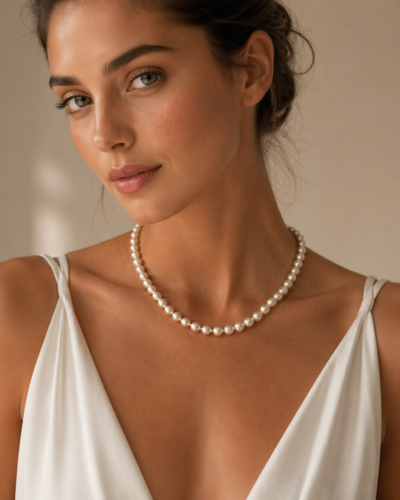 Collana con le perle d’acqua dolce-modello Tiziana