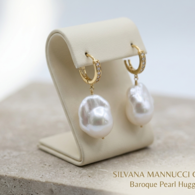 Orecchini Peonia: Eleganza Artigianale con Perle Scaramazze e Oro 24kt