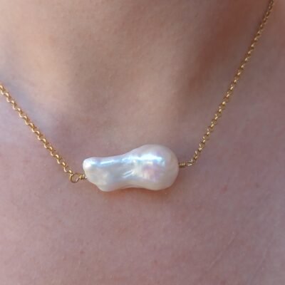 Collana Girocollo con Perla Barocca – Argento 925