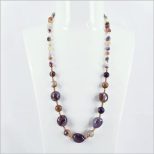 Collana in agata botswana