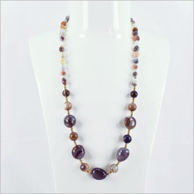 Collana in agata botswana