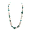 Collana con le perle scaramazze, Aulite e turchese modello-isole Canarie