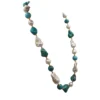 Collana con le perle scaramazze, Aulite e turchese modello-isole Canarie