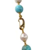 Collana con le perle scaramazze, Aulite e turchese modello-isole Canarie