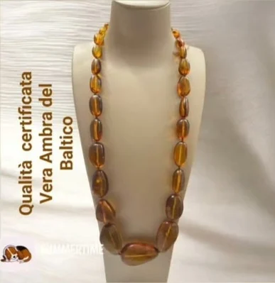 Collana autentica Ambra del Mare Baltico