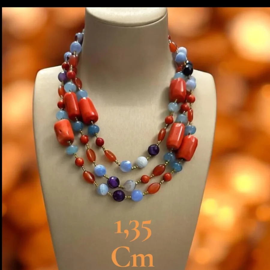 Collana Multistrato Artigianale "Aurora Boreale"