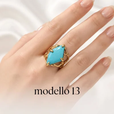 Gioielli Silvana Mannucci Artigianato Italiano Anello Turchese Arizona