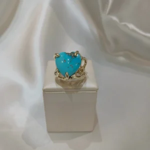 Anello in autentico Turchese dell'Arizona- modello 1 Anello in autentico Turchese dell'Arizona- modello 1