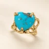 anello in autentico turchese dell'arizona-modello1.