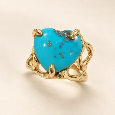 anello in autentico turchese dell'arizona-modello1.