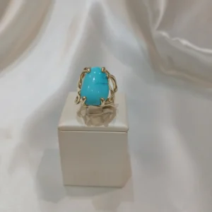 Anello in autentico Turchese dell'Arizona- modello 4
