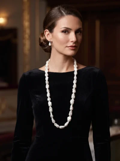Collana Linda con le perle scaramazze di grandi dimensioni